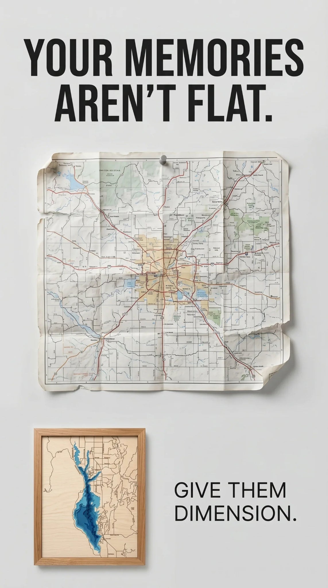 Custom 3D Wood Map Wall Art | Layered City Map Decor | Personalized Map Gift | Home Decor