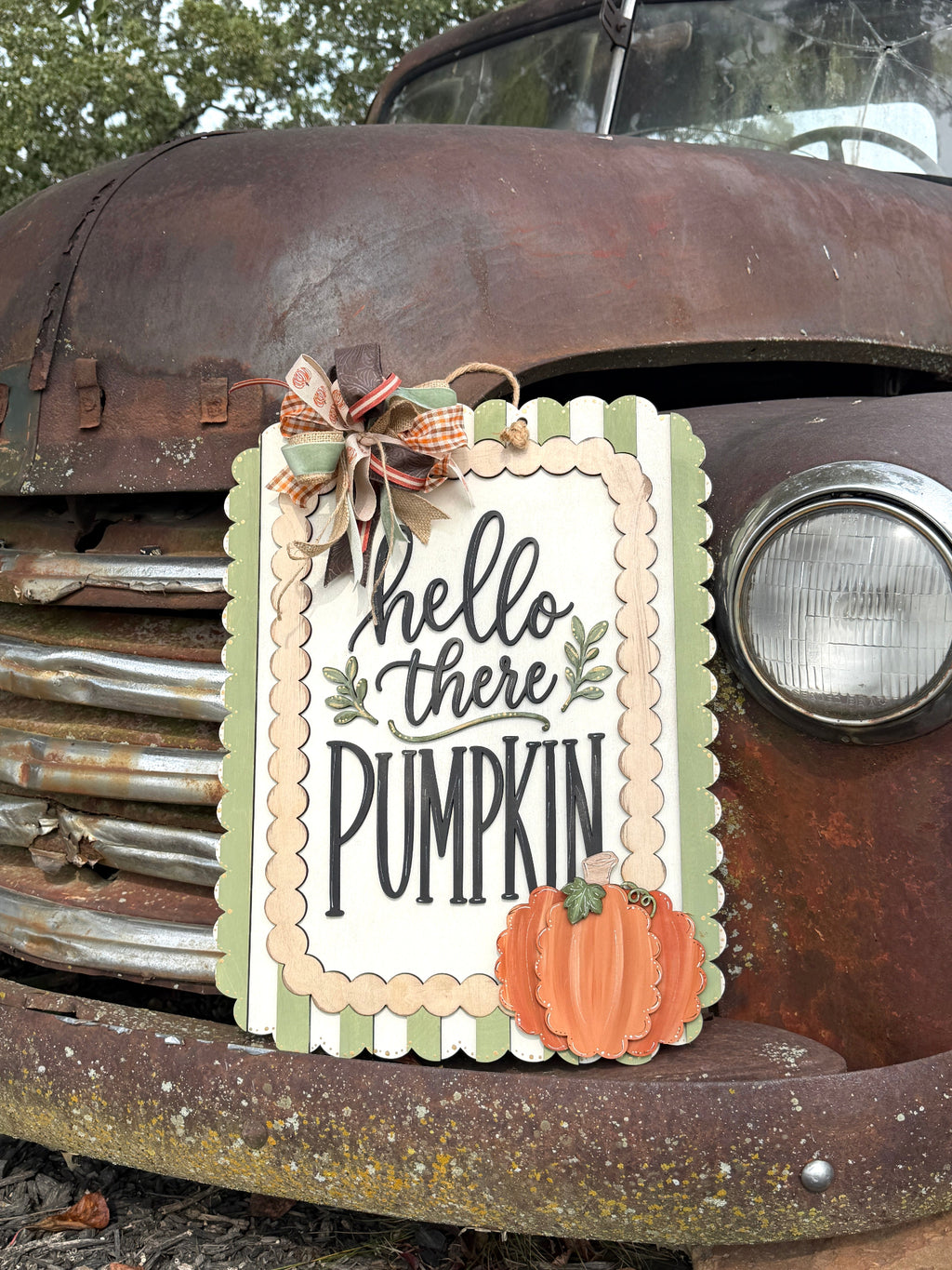 Hello There Pumpkin – Laser Cut Wood Sign