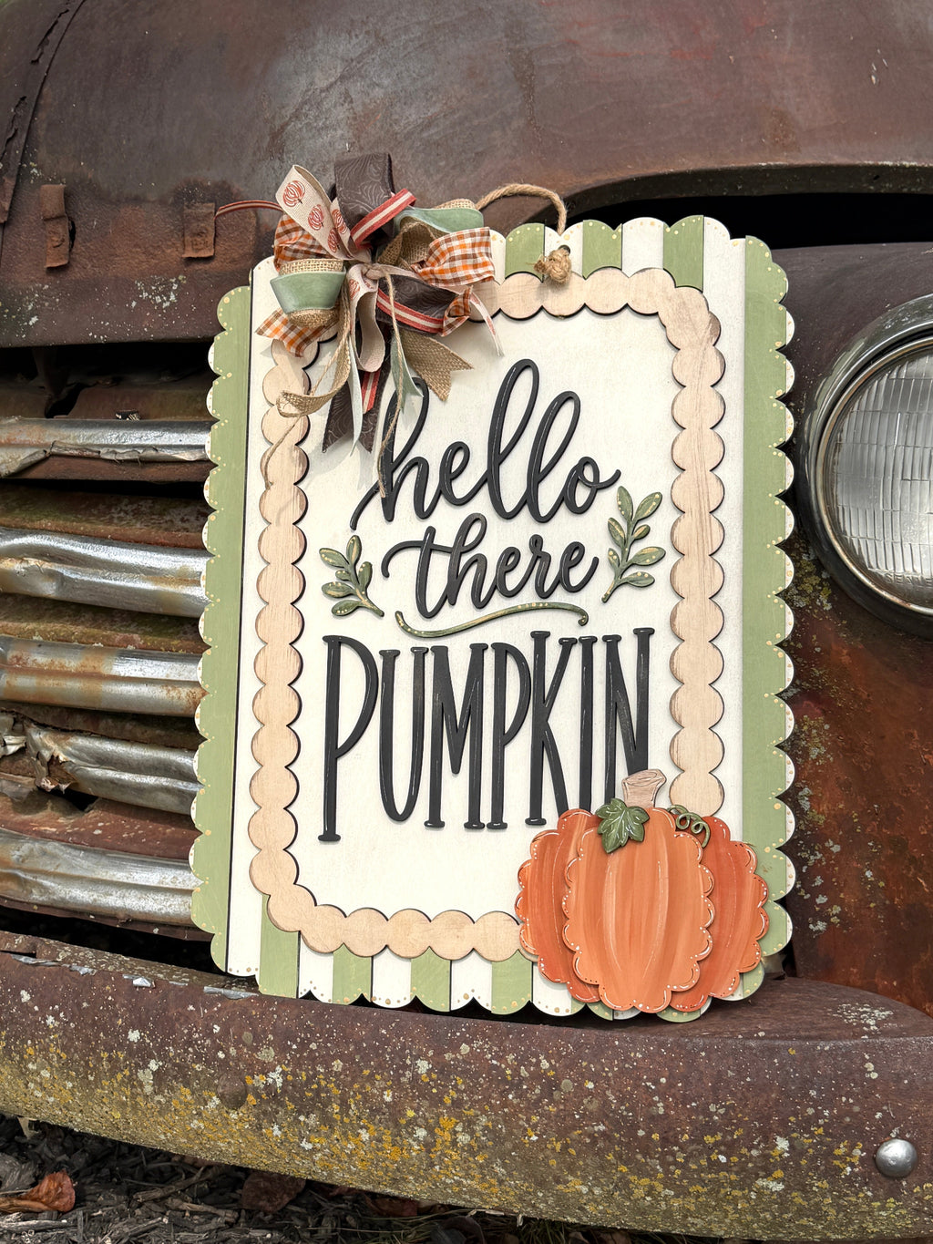 Hello There Pumpkin – Laser Cut Wood Sign