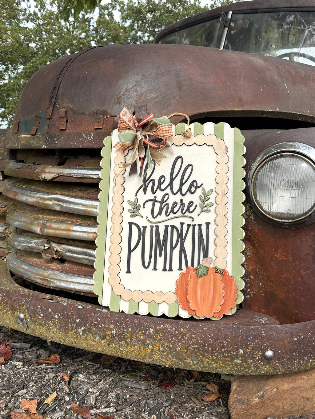 Hello There Pumpkin – Laser Cut Wood Sign
