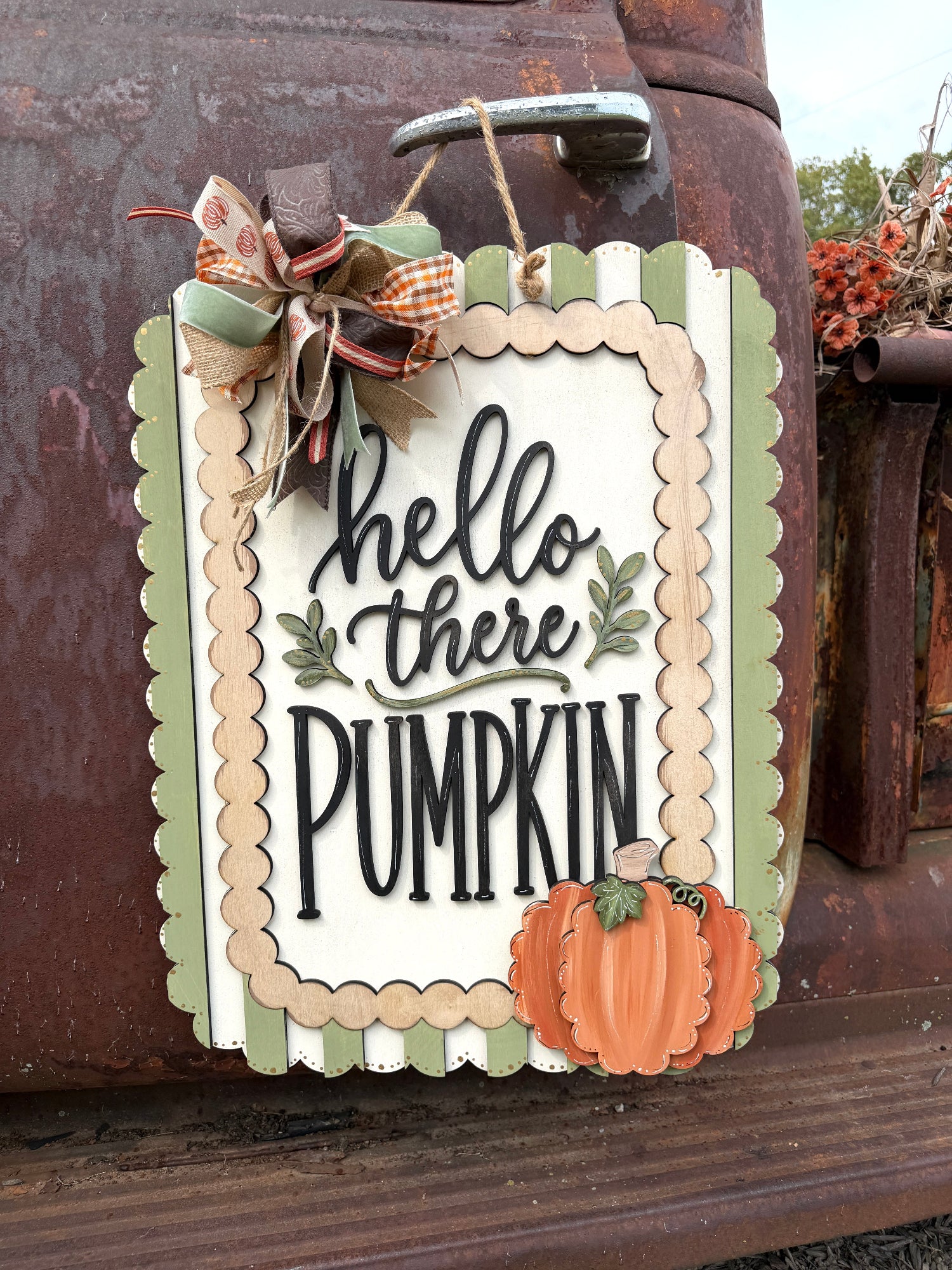 Hello There Pumpkin – Laser Cut Wood Sign