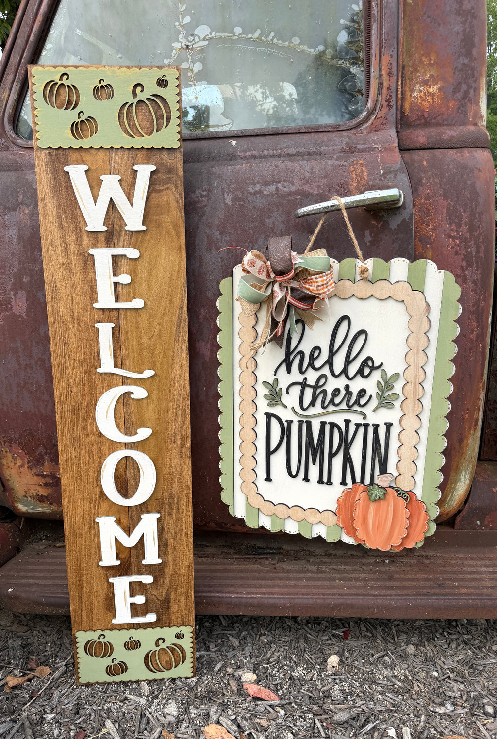 Hello There Pumpkin – Laser Cut Wood Sign