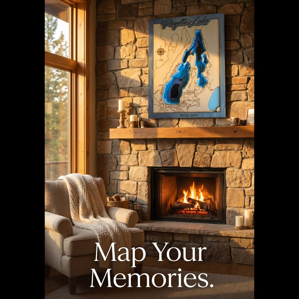 Custom 3D wood map wall art gift idea laser cut personalized decor
