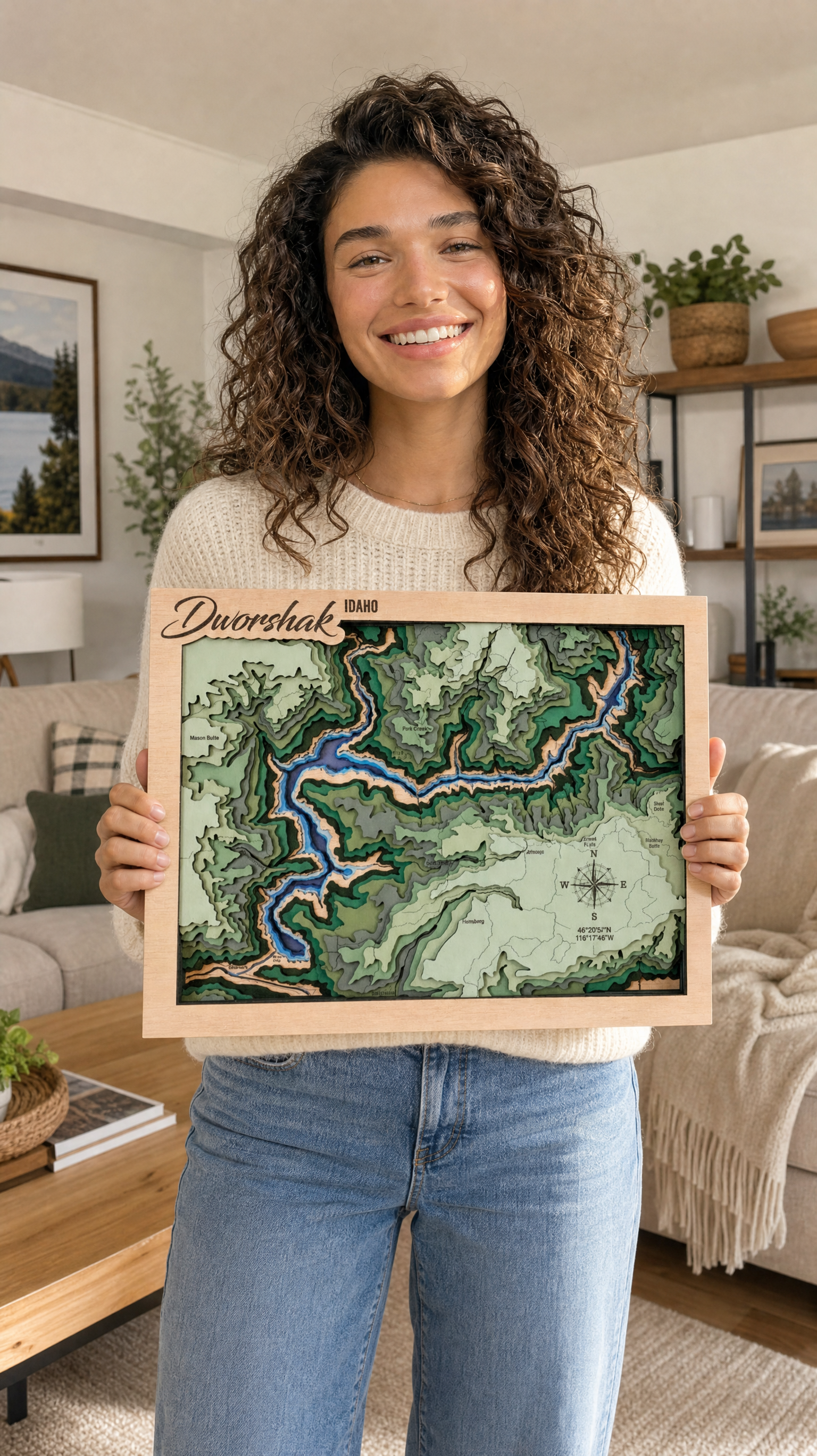 Dworshak Lake 3D Topo Map