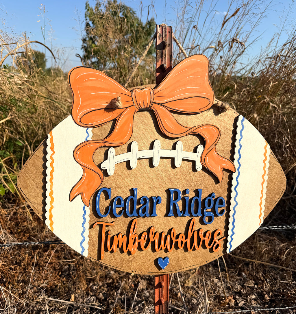 Custom Team Name Football Sign