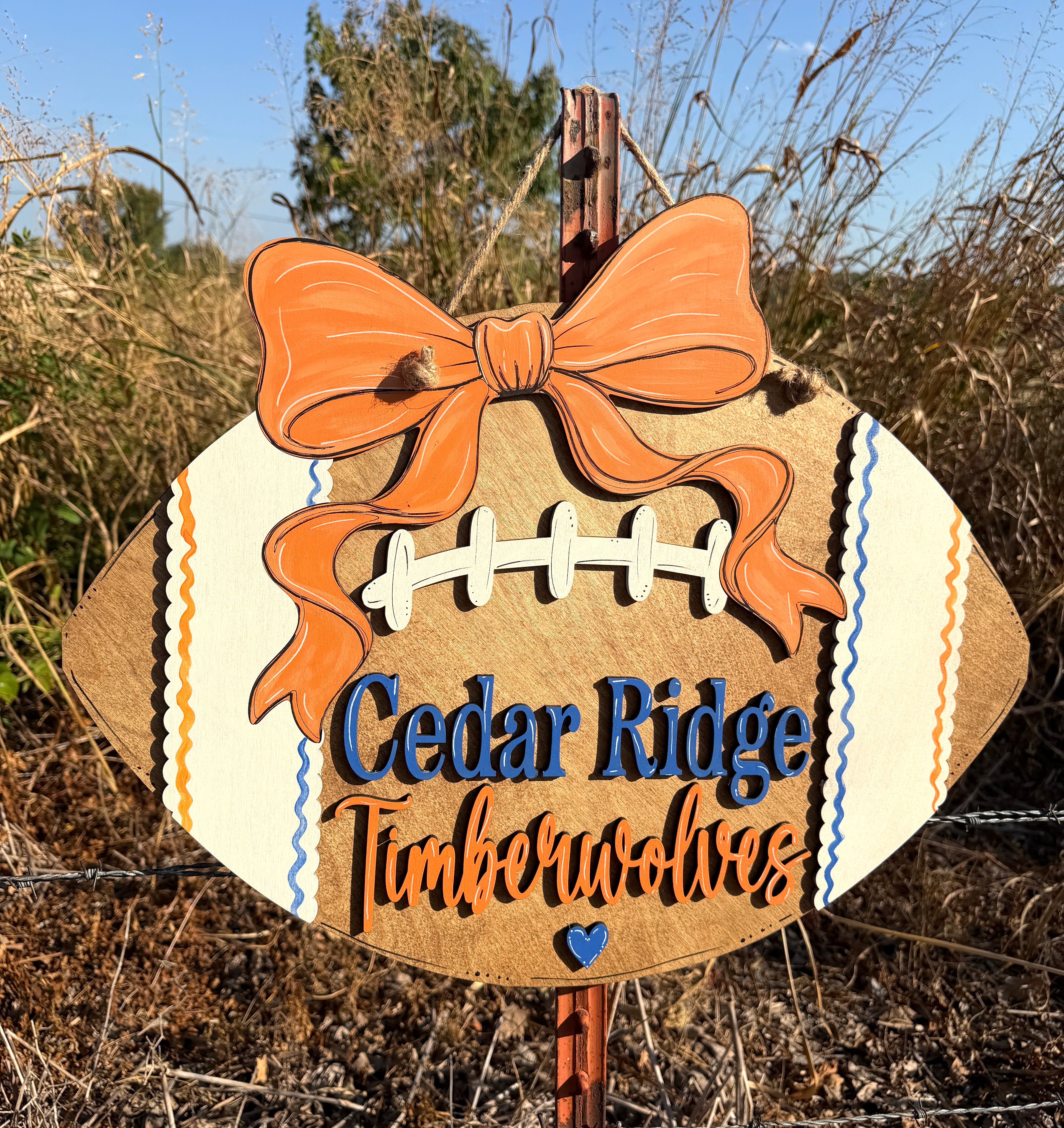 Custom Team Name Football Sign