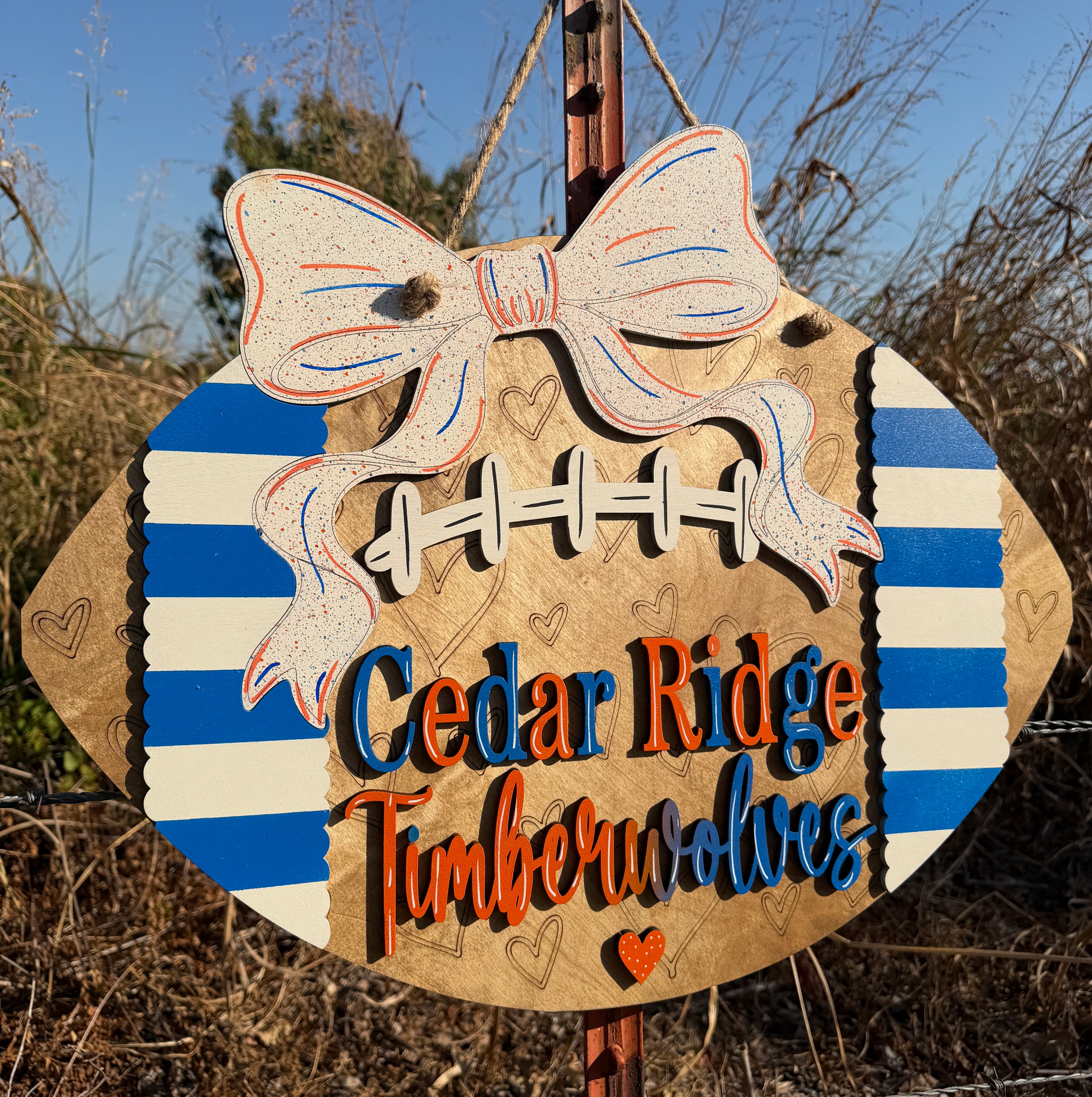 Custom Team Name Football Sign