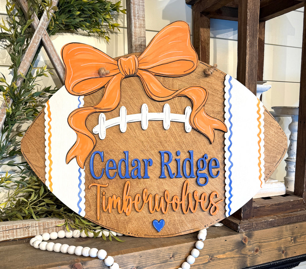 Custom Team Name Football Sign