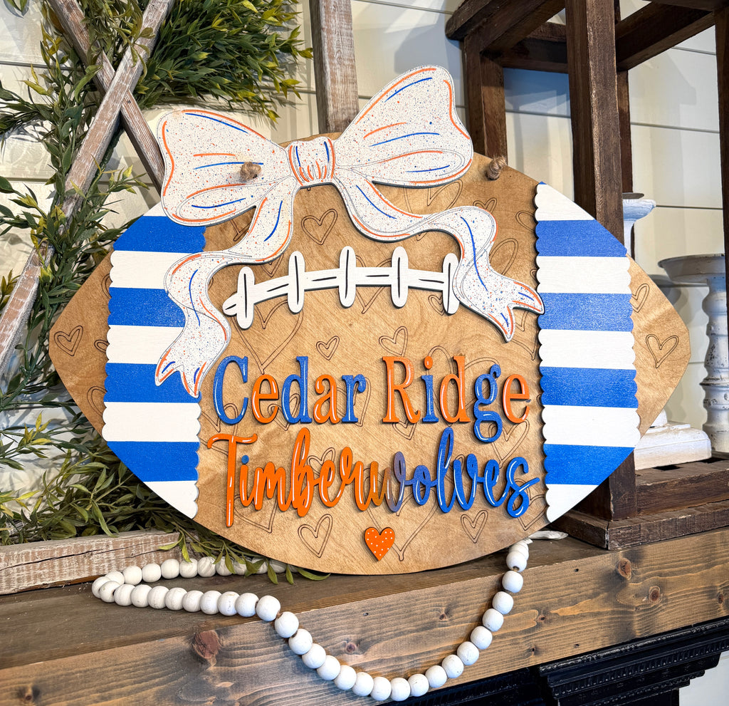Custom Team Name Football Sign