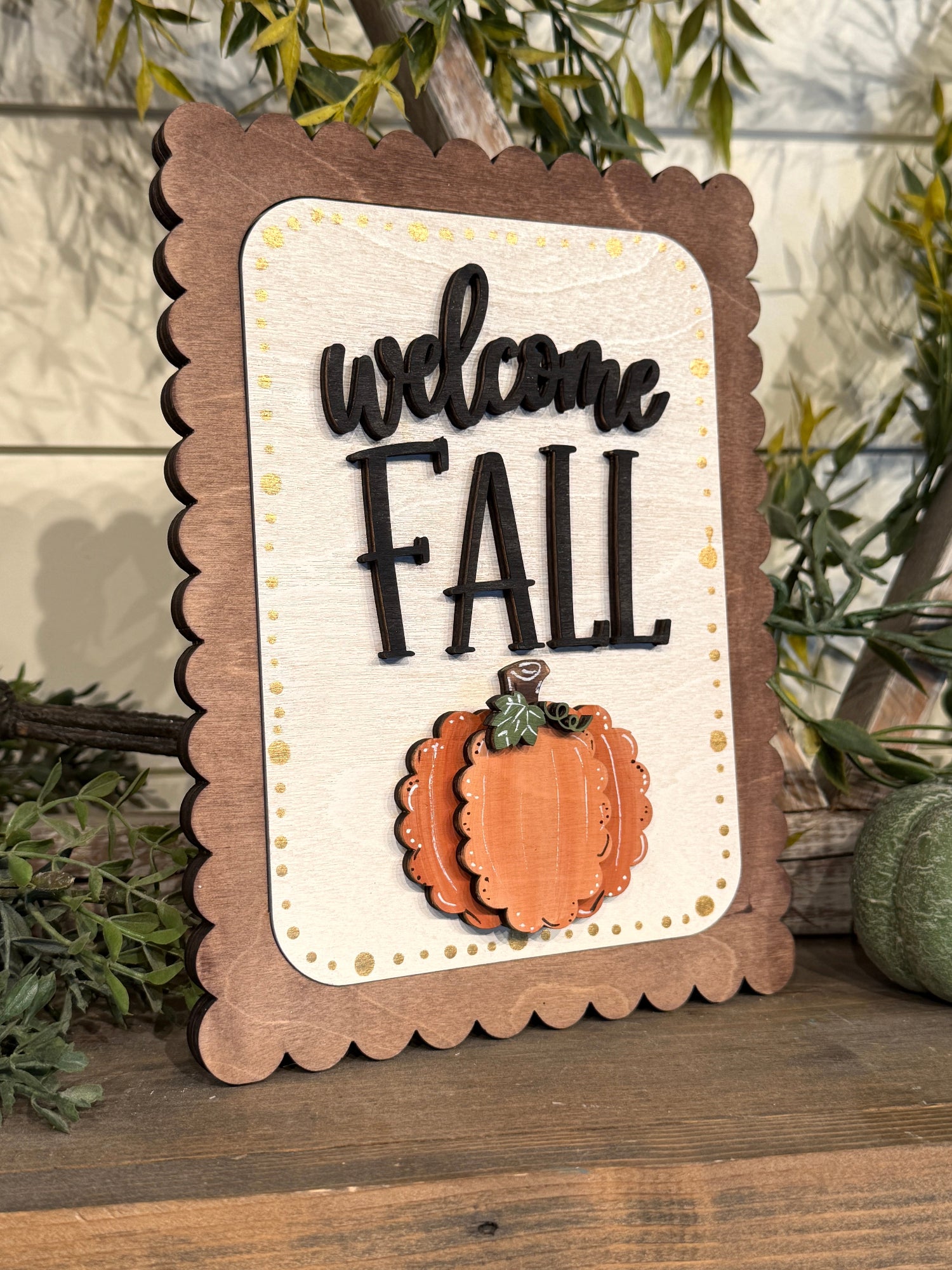 Welcome Fall – Interchangeable Laser Cut Wood Sign Set