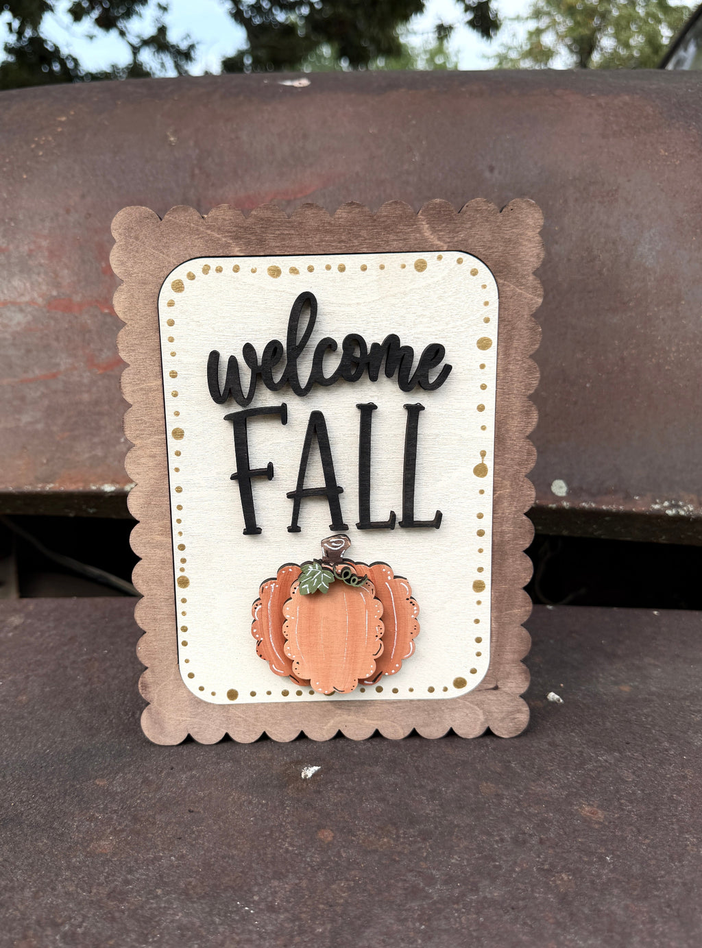 Welcome Fall – Interchangeable Laser Cut Wood Sign Set