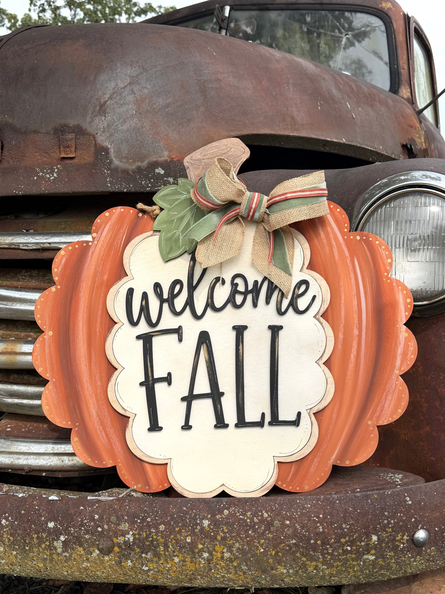 Welcome Fall – Laser Cut Wood Sign