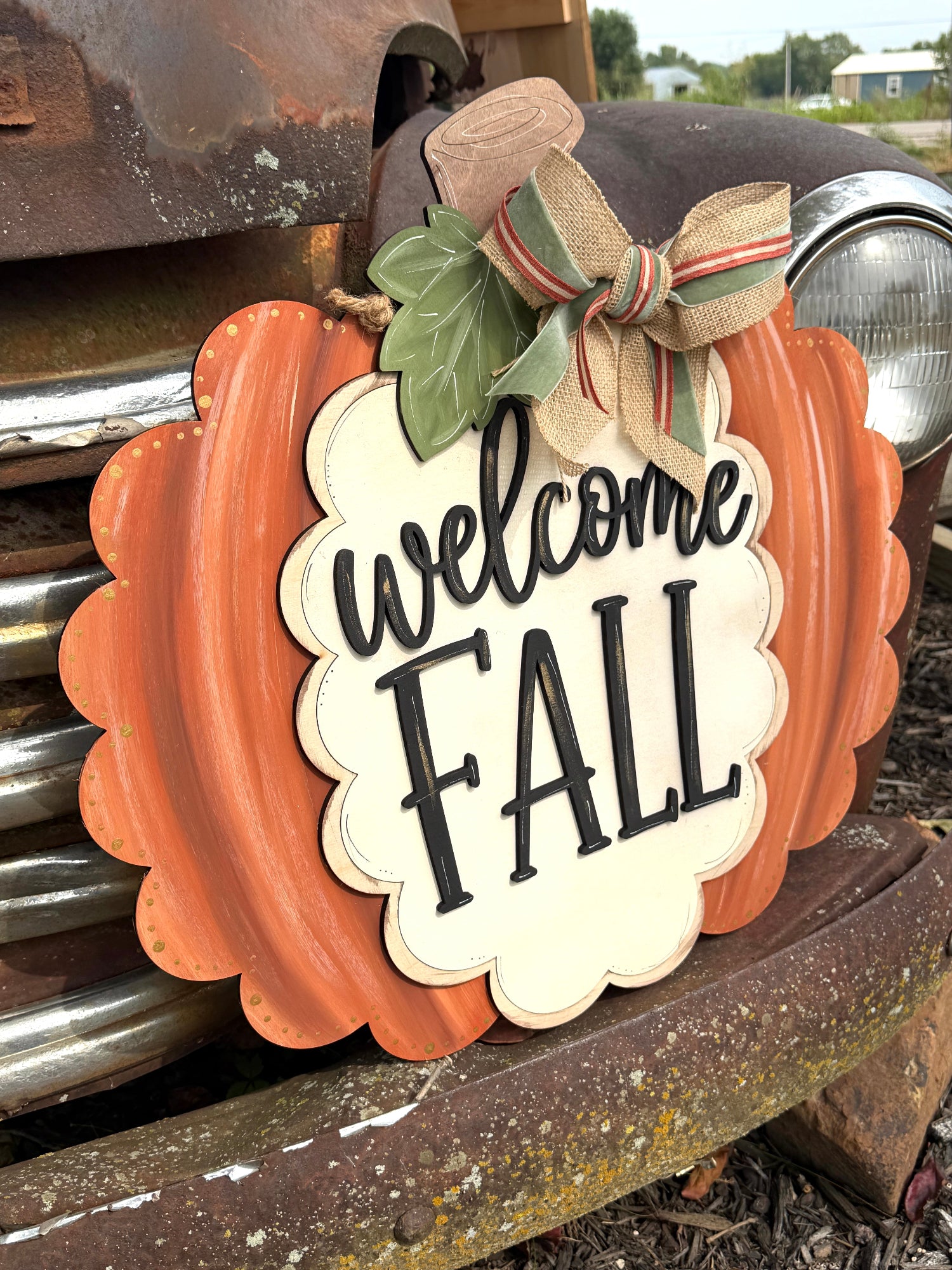 Welcome Fall – Laser Cut Wood Sign