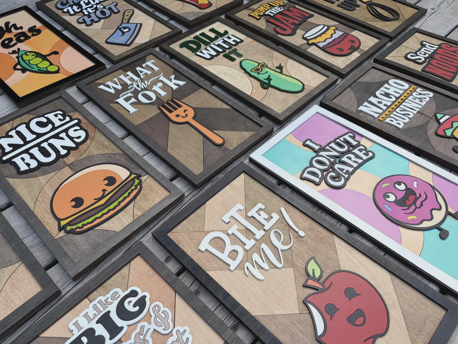 3D Layered Wood Kitchen Sign – "It's Getting Hot in Here" Wall Art