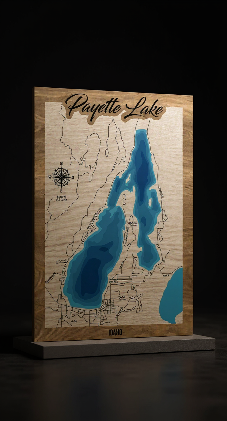 Custom 3D Wood Map Wall Art | Layered City Map Decor | Personalized Map Gift | Home Decor