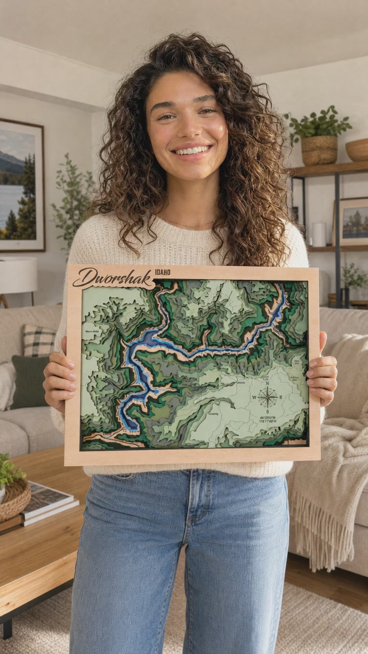 Dworshak Lake 3D Topo Map